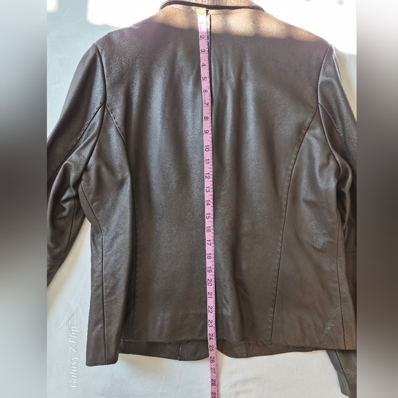 ​Sonoma Life + Style XL Brown Lambskin Leather Blazer Jacket - Soft & Classic - Picture 7 of 8